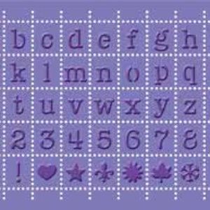 Cuttlebug Embossing Plus - 5 x 7 inches POSTAGE ALPHABETS